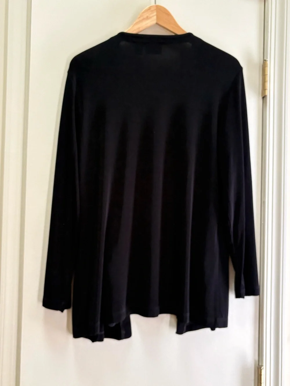 Chico's Travelers Black Open Drape Cardigan Jacket - Picture 2 of 7